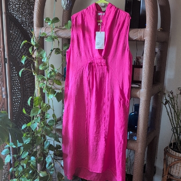 100%lino made in Italy Dresses & Skirts - NWT 100 % Lino Made In Italy Linen Dress